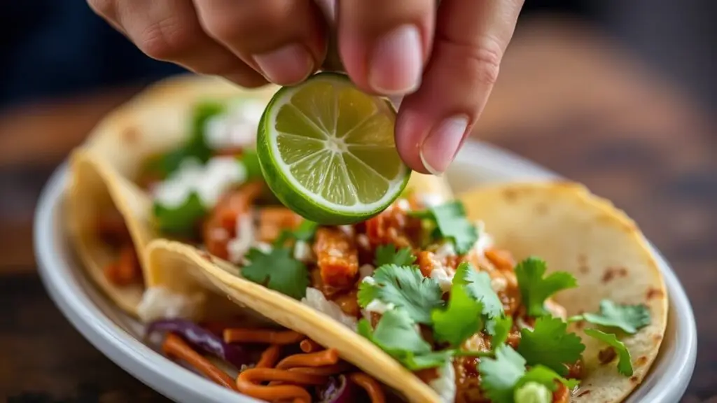 Ground Beef Tacos Recipe served with cheese, lettuce, and salsa